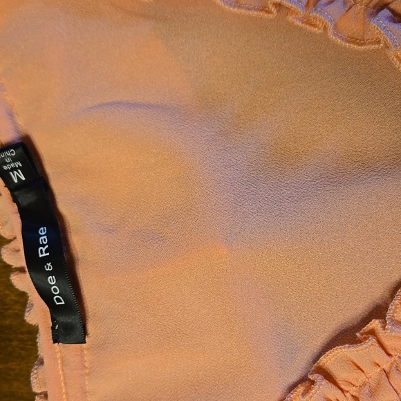 Orange and Light Orange Ruffle Sleeveless Tops - Picture 3 of 7